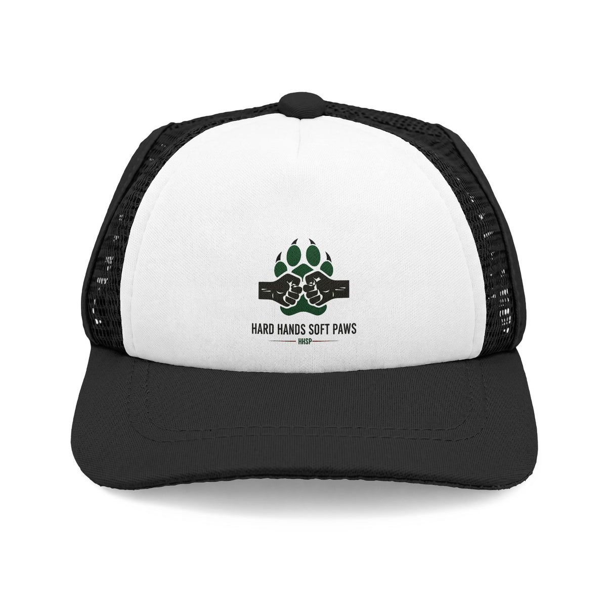 Dog Paw Trucker Hat — "Hard Hands Soft Paws" Foam Front Cap
