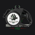 Retractable Pet Leash — "Hard Hands Soft Paws" Paw Print Design