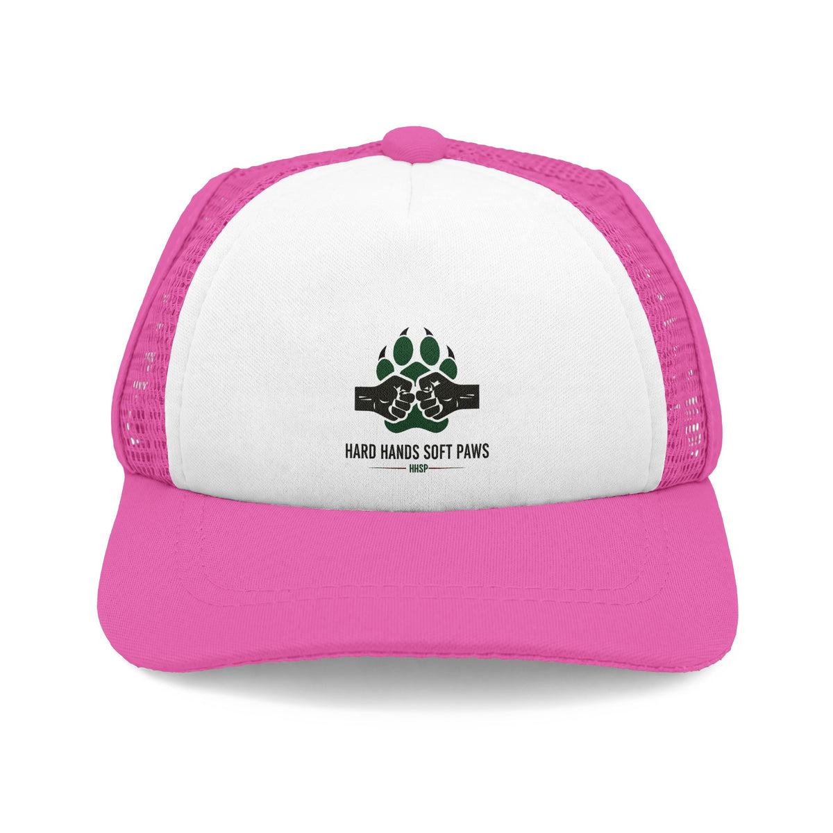 Dog Paw Trucker Hat — "Hard Hands Soft Paws" Foam Front Cap